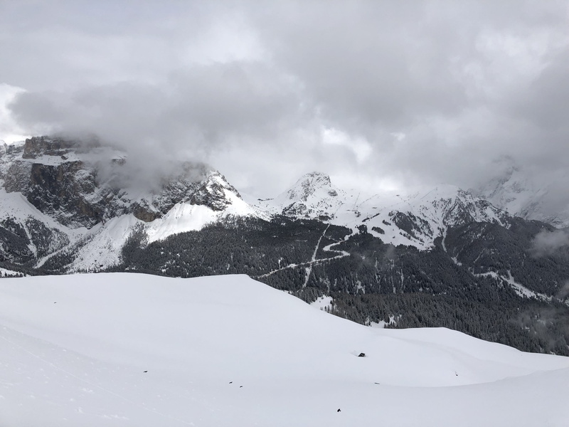 no people, day, cold, tranquil scene, scenics - nature, snow, tranquility, 4K, panoramic, sellaronda, beauty in nature, white color, mountain, italy, sky