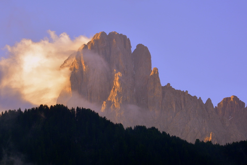 sunset, travel destinations, pine tree, dolomites, travel, sky, cloud - sky, scenics - nature, pine woodland, outdoors, landscape, beauty in nature, environment