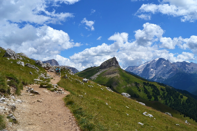 sassolungo, mountain peak, 1080P, environment, idyllic, scenics - nature, mountain range, non-urban scene, cloud - sky, beauty in nature, no people, green color
