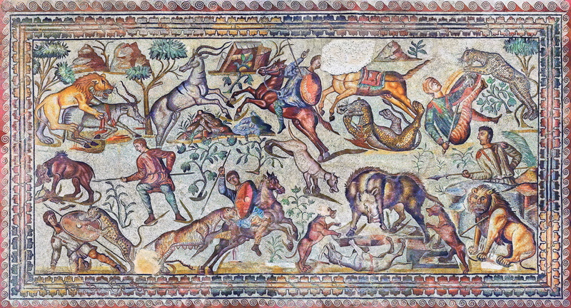 Roman art, 4K, mosaic, Villa of La Olmeda, classic art, Rome