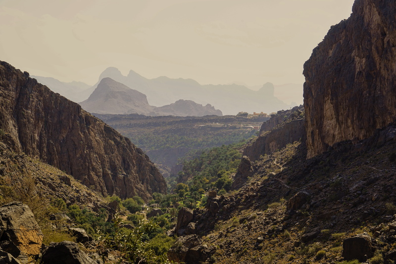 tranquility, solid, rock - object, canyon, hike, geology, sultanate of oman, 8K, rock formation, scenics - nature, cliff, promontory, mountain, green