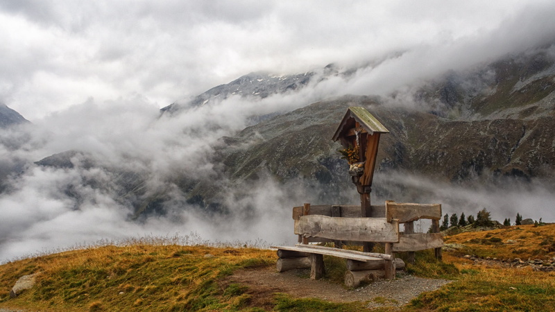 zillertaler alpen, 4K, no people, scenics - nature, Wayside Cross, water, agriculture, neves, italy, non-urban scene, outdoors, nature, storm, cloud - sky