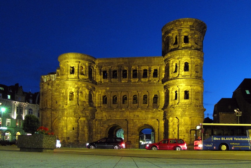 travel destinations, 2K, kirchplatz, the past, old, abendstimmung, transportation, no people, sky, architecture, night, building exterior, blue, mode of transportation
