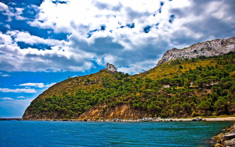 3d and abstract, rocky, 2K, blue, diavolo, mountain, beautiful, sella, nature, del, beaches, village, ocean, clouds