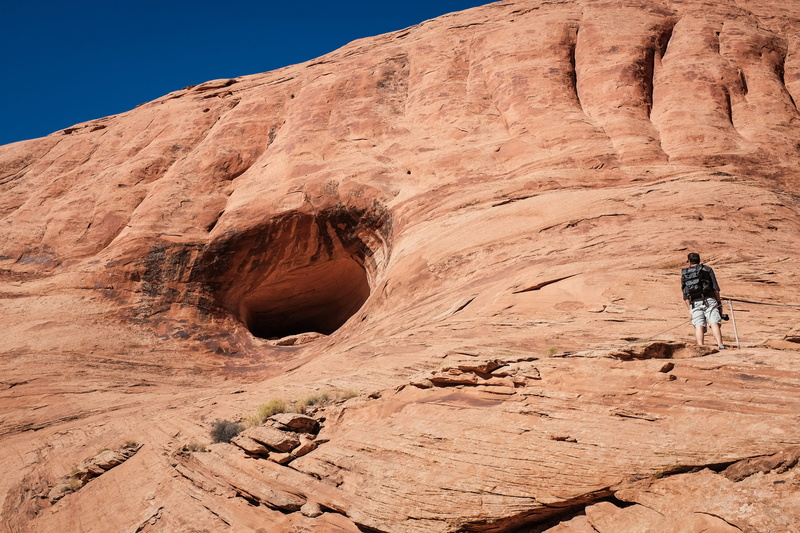 solid, man, 4K, climate, travel, guy, geology, men, mountain, adventure, people, non-urban scene, day, eroded, full length, nature, rock, physical geography