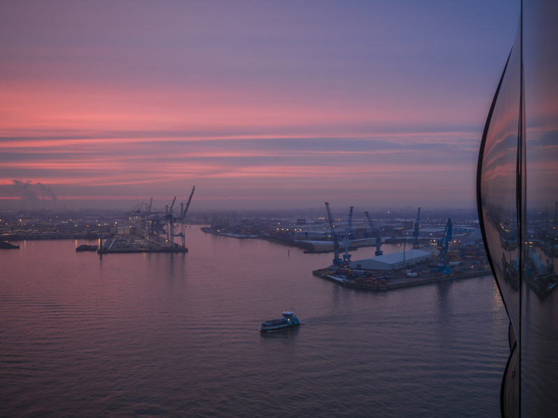 morgenrot, crane - construction machinery, mode of transport, speicherstadt, 5K, Hamburg, cloud - sky, transportation, sailboat, facade, industry, scenics - nature