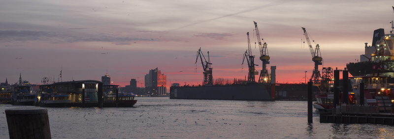 crane - construction machinery, shipping, harbour cranes, freight transportation, hamburg port, sunset, nautical vessel, 4K, pier, hall, no people, architecture