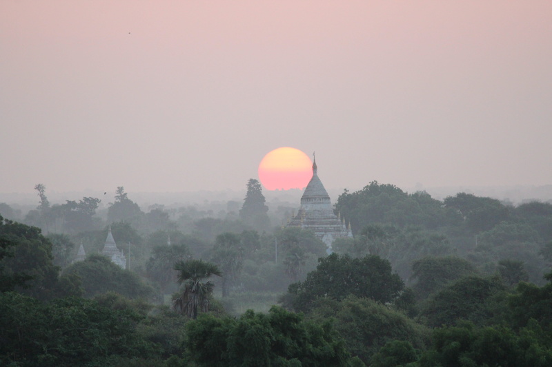 outdoors, dawn, Temple, myanmar, morning sun, burma, sunset, sun, plant, belief, morning, travel, the past, atmosphere, built structure, Bagan, Level, tourism