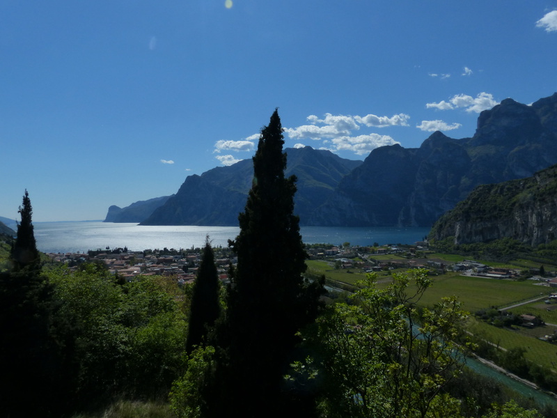garda mountains, sarca, tree, tranquil scene, cypress, 4K, lake, mountain, green color, monte cas, architecture, tranquility, cima bal, sky, punta dei larici