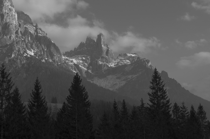 non-urban scene, 5K, tree, mountain, mountain range, nature, idyllic, sky, san martino di castrozza, pine tree, landscape, cloud - sky, winter, scenics - nature