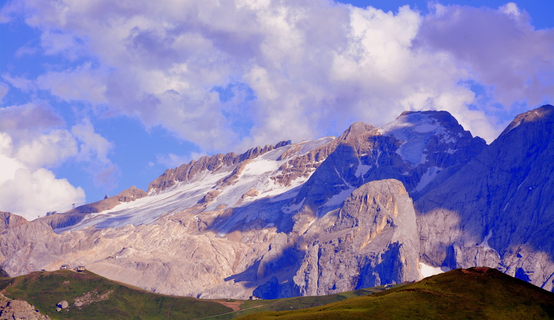 dolomites, environment, cloud - sky, italy, tourism, mountain, tranquility, glacier, winter, travel destinations, snowcapped mountain, landscape, clouds