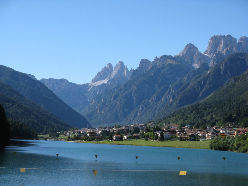 mountain lake, clear sky, travel destinations, blue, lake, mountain peak, auronzo di cadore, day, water, formation, dolomites, 2K, veneto, tranquil scene