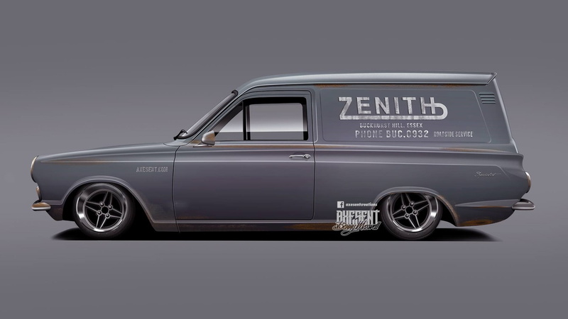 Ford, British cars, luxury, Axesent Creations, no people, motor vehicle, retro styled, mode of transportation, Van, profile view, transportation, wheel