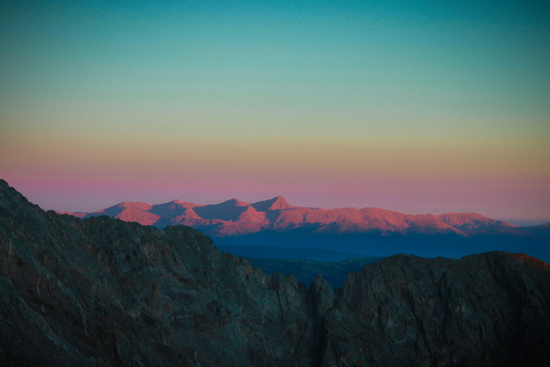 sunrise, united states, no people, backpacking, beauty in nature, travel destinations, sky, mountain, physical geography, peak, alpenglow, clear sky, mountain peak