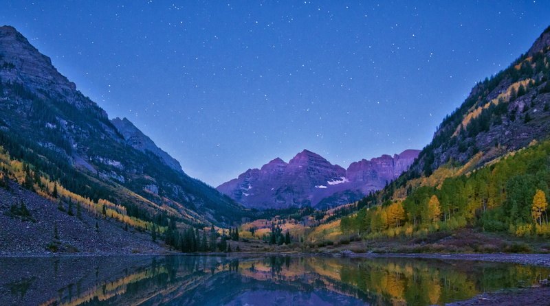 formation, dawn, sky, Lake, Bells, galaxy, maroonbells, Colorado, outdoors, no people, maroon, mountain, water, body, nikon, reflection, landscape, environment
