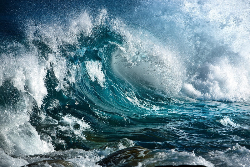 natura, wzburzona, morze, 2K, fala, wave, nature and landscapes, turbulent