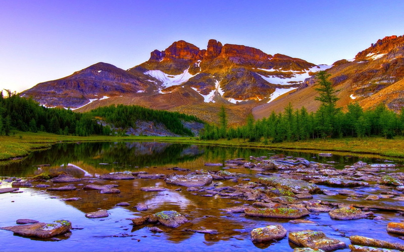 gory, jezioro, foothills, mountains, nature and landscapes, natura, 1080P, zarosla, lake