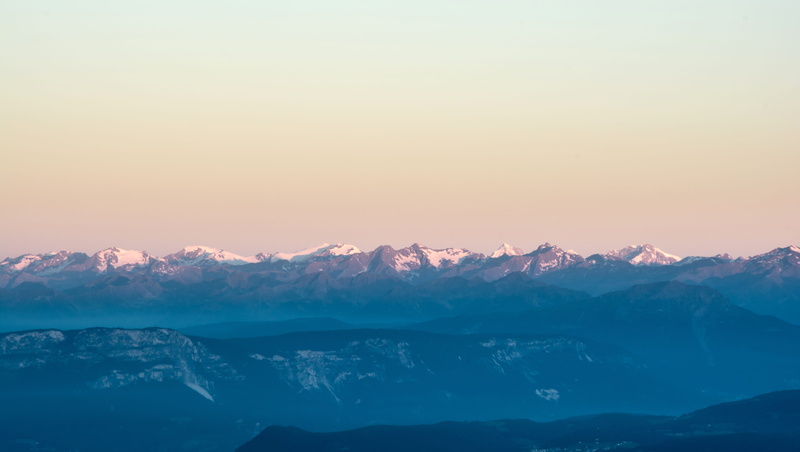 clear sky, mountain peak, sunset, alps, tranquil scene, landscape, alpe di siusi, tranquility, winter, mountain, snowcapped mountain, outdoors, snow, mountain range