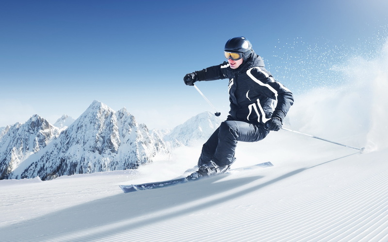 mountain, white, skier, ski, 1080P, happy, snow