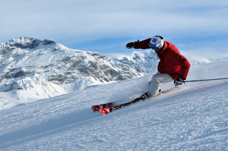 s, nature, people, sky, fun, hill, women, extreme Sports, slopes, red, jacket, snow, mountain range, leisure Activity, one Person, recreational Pursuit