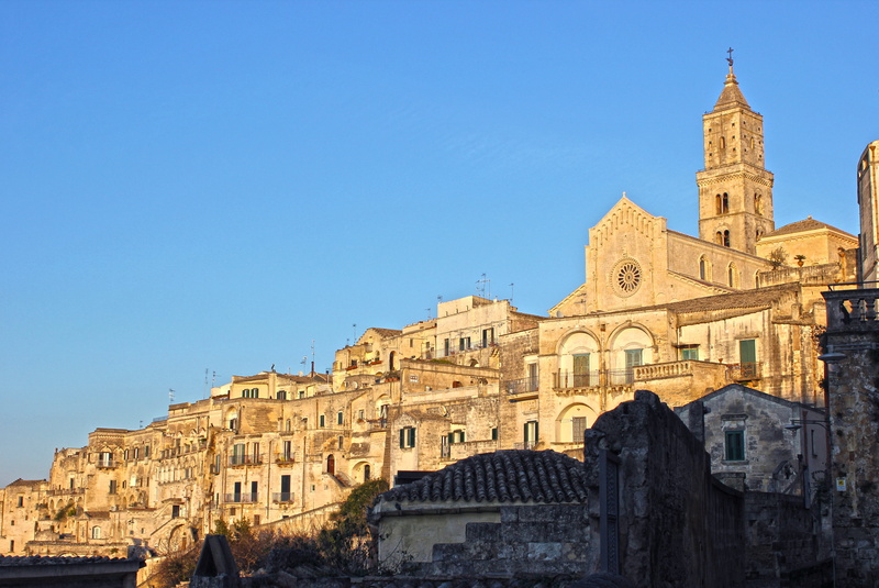 matera, sassi, basilicata, architecture, spire, travel, outdoors, history, 4K, religion, no people, tourism, clear sky, blue, belief, low angle view, nature