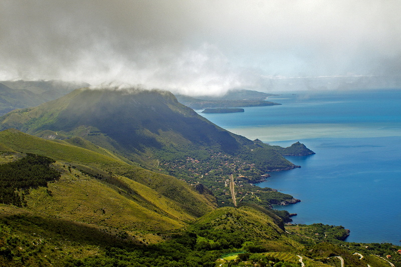 fog, mountain, blue, plant, basilicata, 2K, environment, scenics - nature, tranquility, sea, land, travel, sky, cloud - sky, nature, mountain peak, outdoors