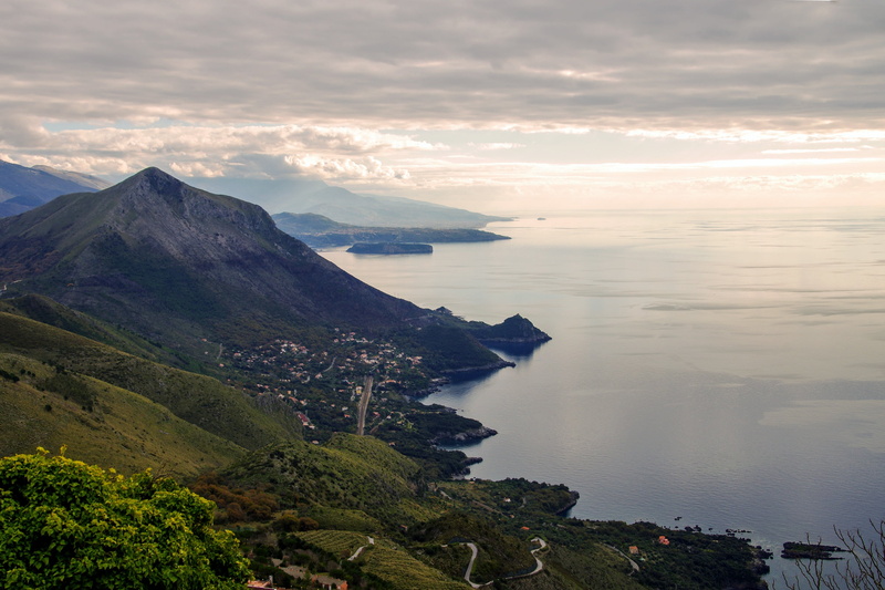 sky, landscape, plant, maratea, sunset, beauty in nature, italy, nature, environment, tranquility, scenics - nature, idyllic, cloud - sky, clouds, non-urban scene