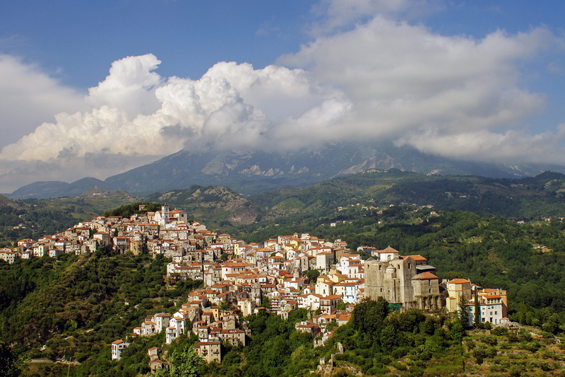 building exterior, country, no people, borgo, built structure, residential district, outdoors, building, sky, roofs, Basilicata, town, Rivello, nature