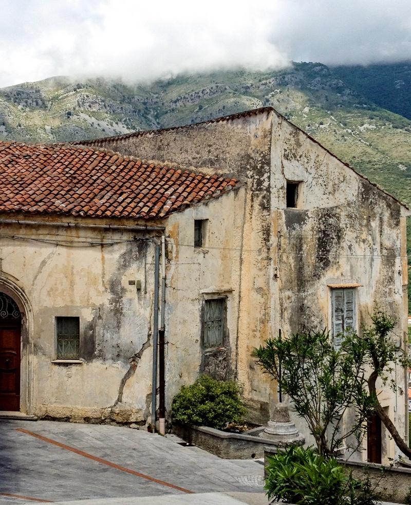 old houses, architecture, building, entrance, tree, city, typical, residential district, roof tile, cloud - sky, mountain, nature, italy, outdoors, roof