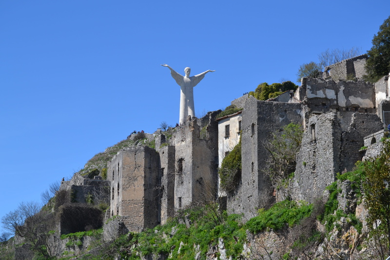 holiday, nature, building, maratea, the past, sky, landscape, tourism, day, wall, basilicata, no people, statue, architecture, clear sky, plant, built structure