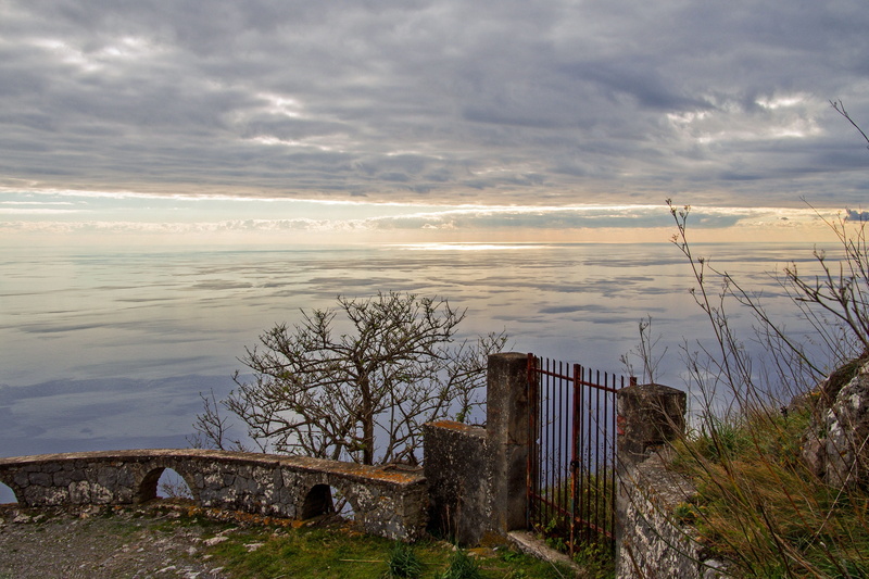 beauty in nature, Noon, basilicata, damaged, scenics - nature, Maratea, Sunset, no people, tranquility, mist, sea, architecture, water, beach, sky, landscape
