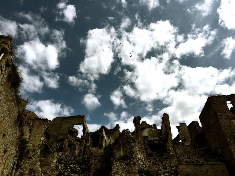 basilicata, architecture, travel destinations, day, country, built structure, craco, plant, italy, 4K, ancient, history, low angle view, tree, deterioration