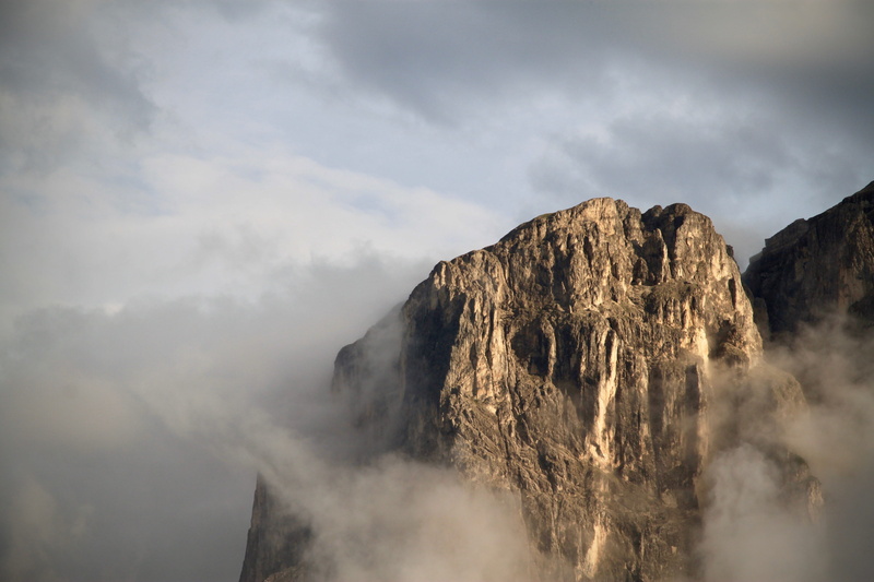 tranquil scene, solid, sky, summit, beauty in nature, environment, land, covered, gray, sudtirol, rockface, at the edge of, outdoors, tranquility, formation