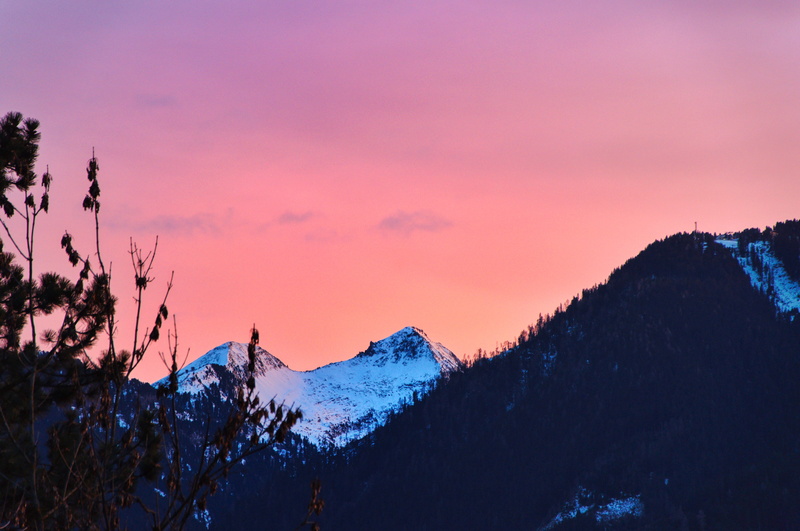 ice, coniferous tree, environment, abies, snow, fir, scenics - nature, pine tree, red sky, cold temperature, tranquility, sunrise, mountain, winter, 4K