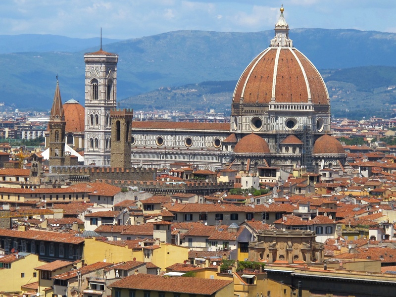 city, spirituality, dome, church, place of worship, florence - Italy, outdoors, renaissance, urban Scene, crowded, duomo Santa Maria Del Fiore, europe