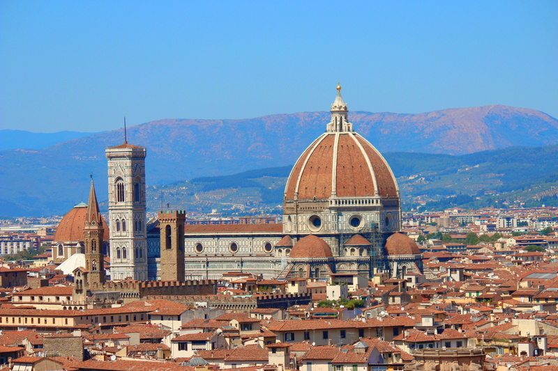 eye, crowd, religion, built structure, building, view, s, blue, crowded, brunelleschi, belief, Tuscany, campanile, giotto, history, Dome, outdoors, church