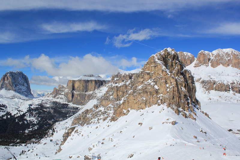 snowcapped mountain, mountain range, white color, ski, scenics - nature, 5K, mountain, nature, cold temperature, tranquil scene, land, sky, canazei, landscape