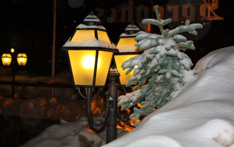 Alps, 4K, snow, Canazei, winter, night, lantern