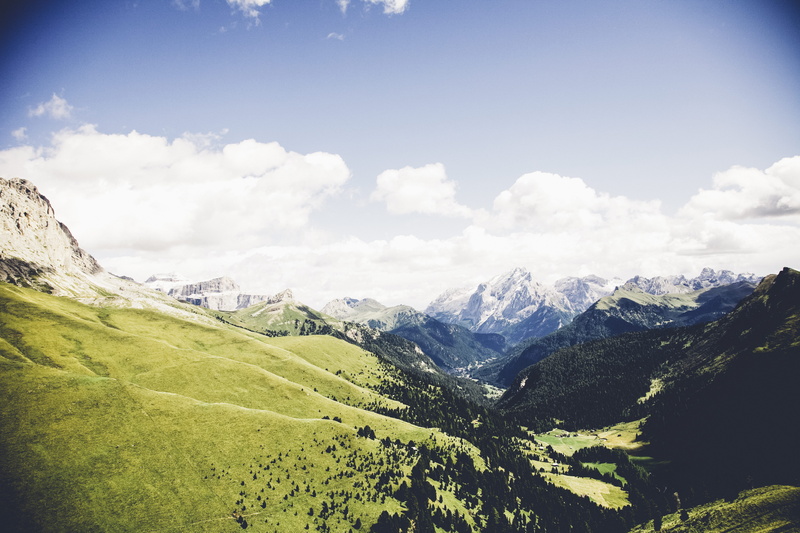 remote, mountain peak, mountain range, plant, non-urban scene, sky, slope, no people, mountain, val di fassa, nature, majestic, tranquility, 4K, outdoors