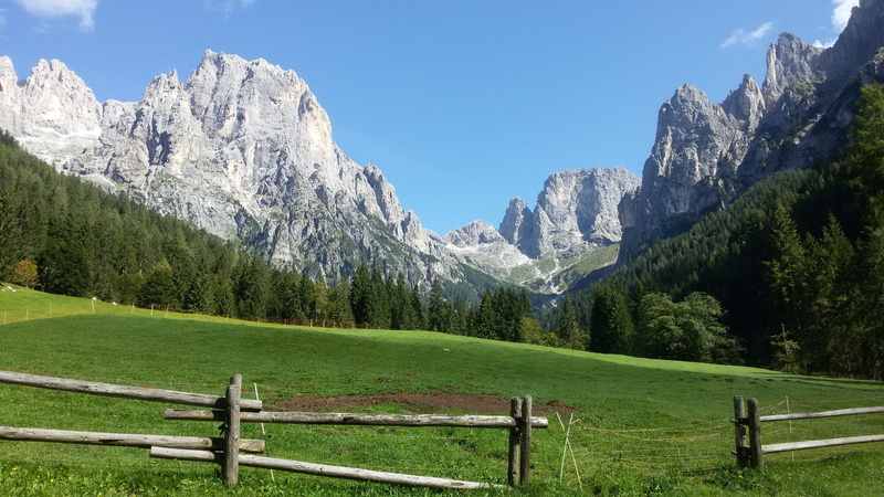 field, fence, land, boundary, nature, grass, mountain peak, plant, tranquil scene, scenics - nature, no people, beauty in nature, 2K, formation, landscape