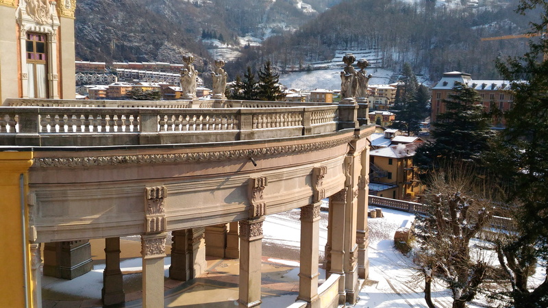 4K, snow, liberty, built structure, casino, nature, mountain, building exterior, winter, architectural column, cold temperature, alpine landscape, san pellegrino terme