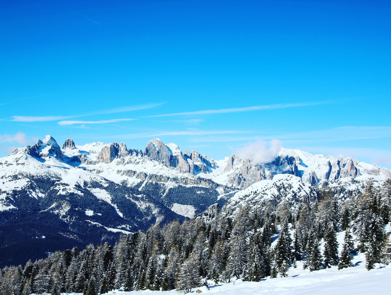 environment, landscape, sky, outdoors, day, climate, tranquility, 5K, snowcapped mountain, forest, tree, ice, tranquil scene, italy, trees, no people