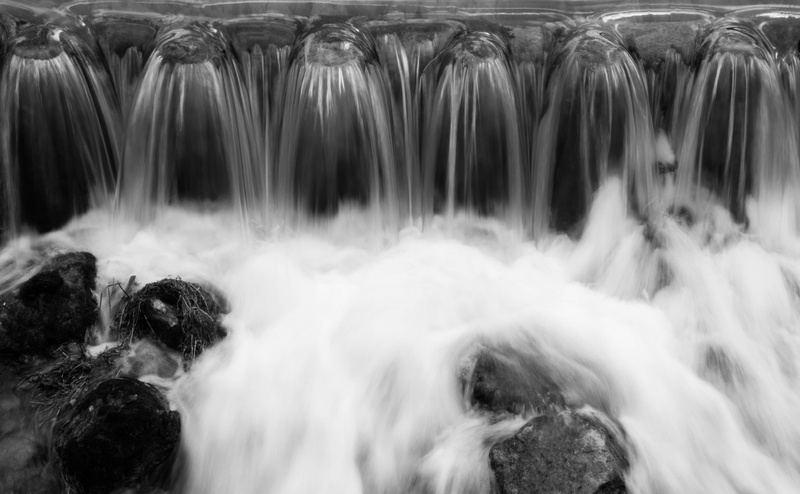 Black and White, acqua, waterfall, black, Waterfalls, dolomiti, white, bianconero, 4K