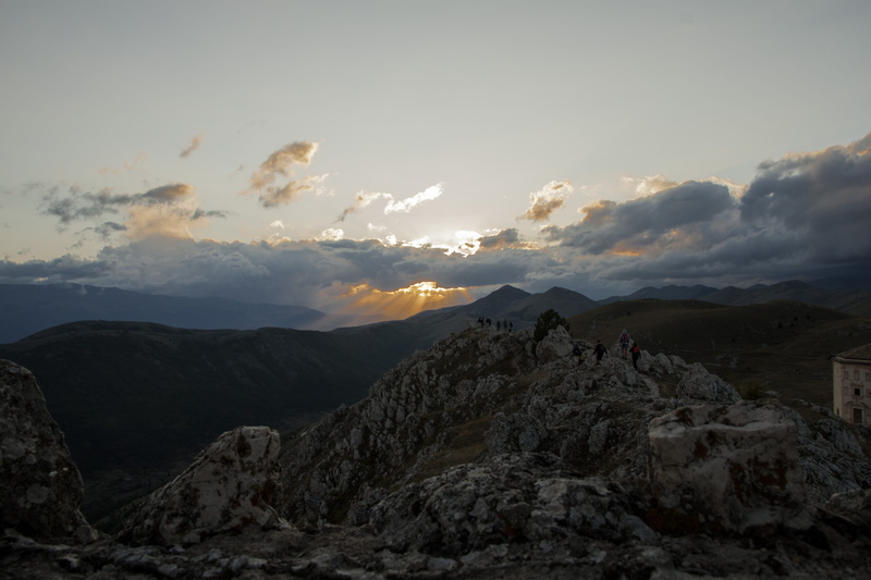4K, calascio, remote, rocca calascio, tranquil scene, environment, rock - object, formation, mountain, cloud - sky, 2018, outdoors, non-urban scene, solid