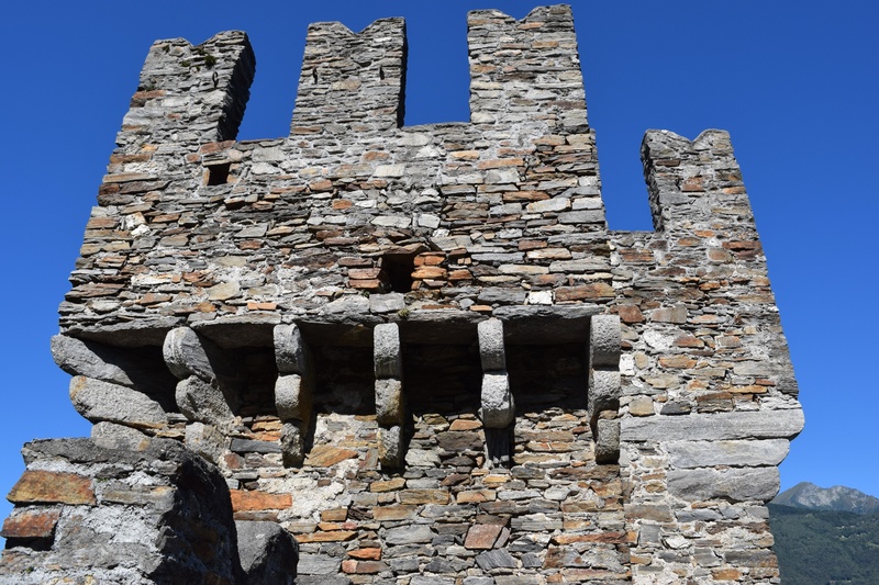 architecture, low angle view, no people, tourism, ancient, medievo, 2K, rocca, switzerland, old ruin, nature, sunlight, sky, day, castle, outdoors, old