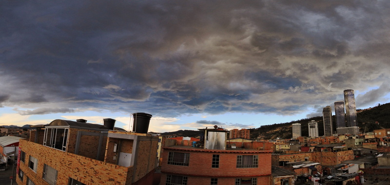 clouds, city life, aerial, apartment, sky, low angle view, nublado, 8K, sunset, buildings, view, landacape, bogotá, fog, townscape, paisaje, day, before rain