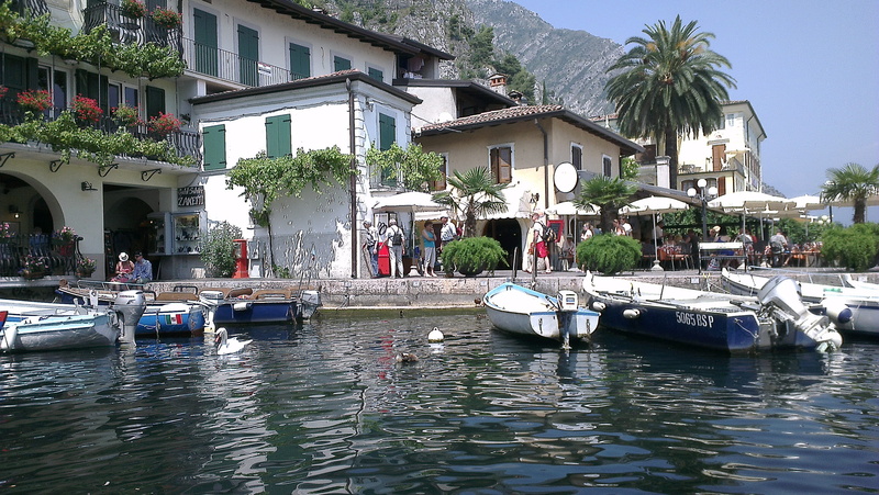 shorte, boot, waterfront, moored, limone sul garda, relaxation, mode of transportation, canal, 4K, tree, day, plant, garda, docked, residential district