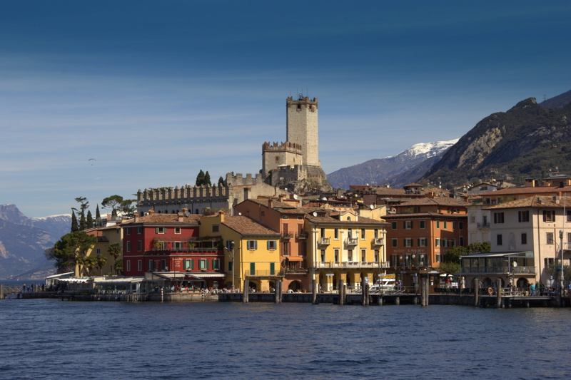 port city, no people, vacations, day, waterfront, sky, garda, religion, built structure, architecture, place of worship, boats, 5K, building exterior