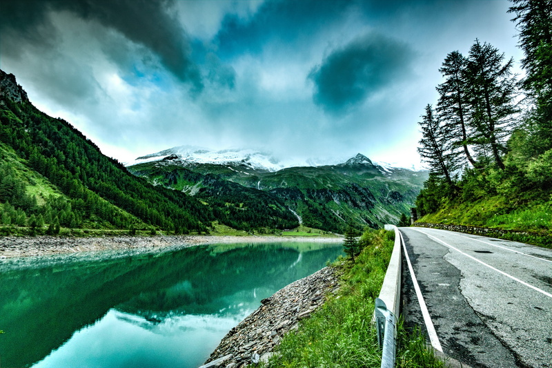 road, travel destinations, rural, idyllic, lane, highway, roadway, forest, hdr, asphalt, tranquil scene, mountains, cloud - sky, scenics - nature, grass