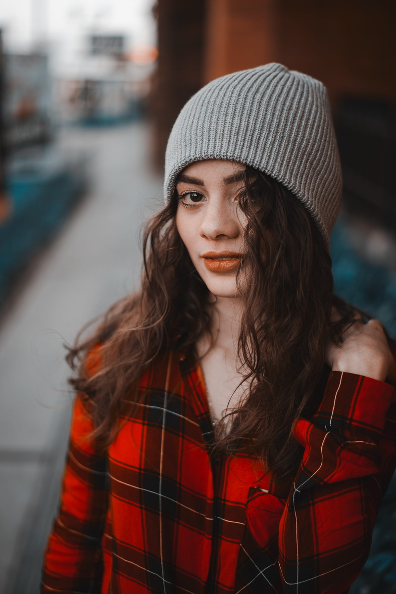 girl, day, plaid, young adult, one person, leisure activity, night life, focus on foreground, young women, clothing, contemplation, 2K, perfect, photo